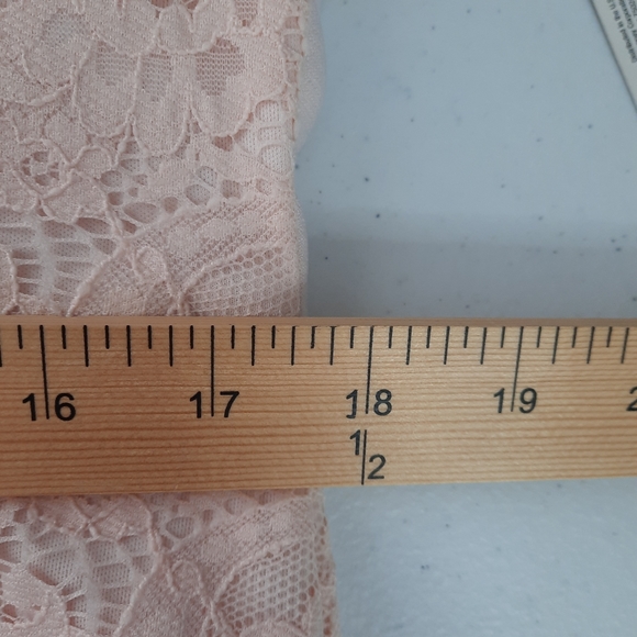 Liz Claiborne Blush Pink Lace Sheath Midi Dress size 14 - Picture 10 of 10